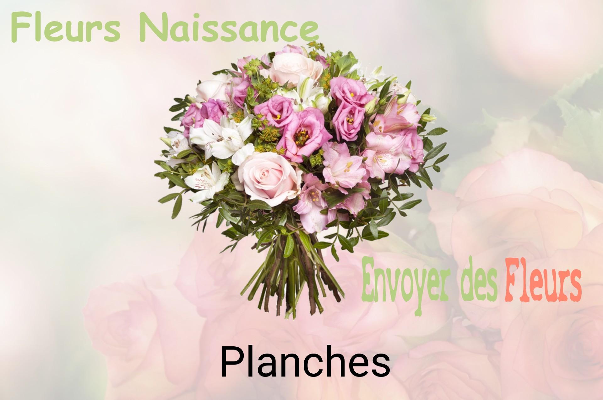 Bouquet de fleurs de naissance livré à Planches